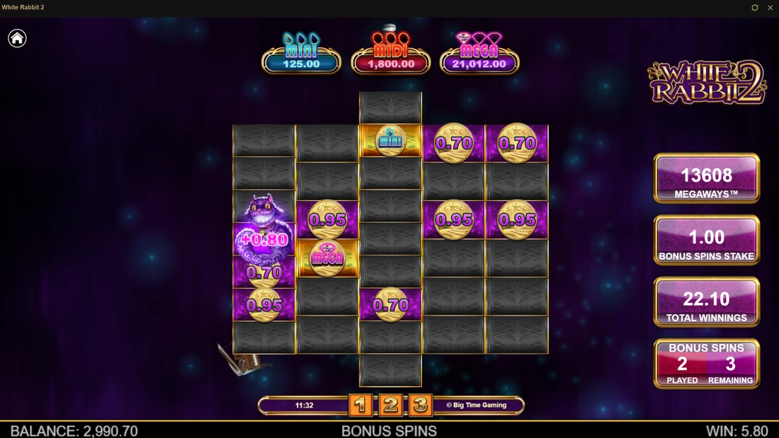White Rabbit 2 Megapots Hold & Spin Jackpot Feature